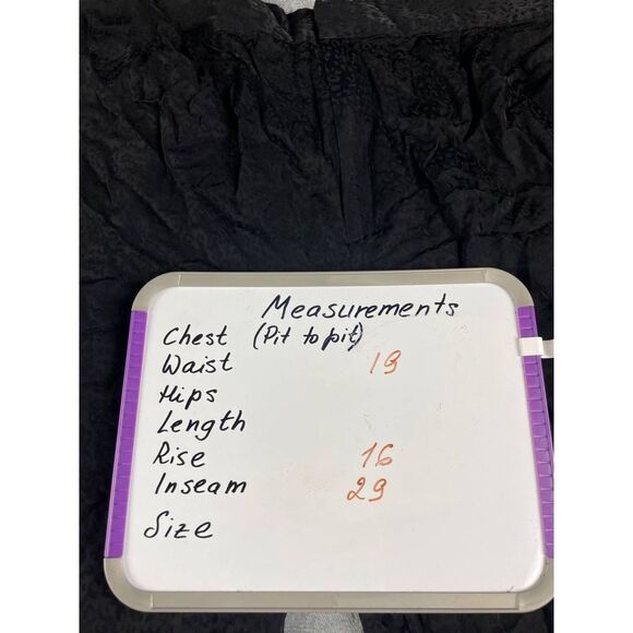 Good American Women's Pleated Pants Size 5/2X Black Leopard Print Rayon Viscose - Picture 6 of 6